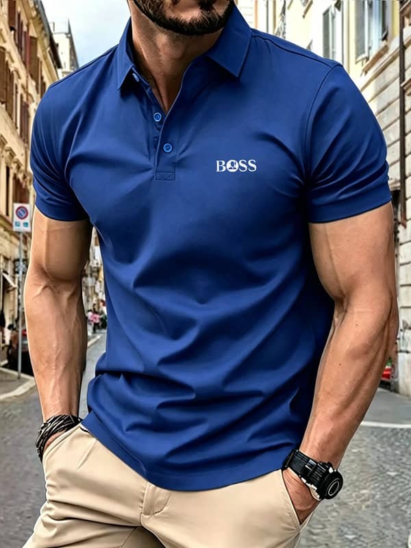Premium Men's Breathable Summer Polo Shirt – Casual Short Sleeve Comfort Fit