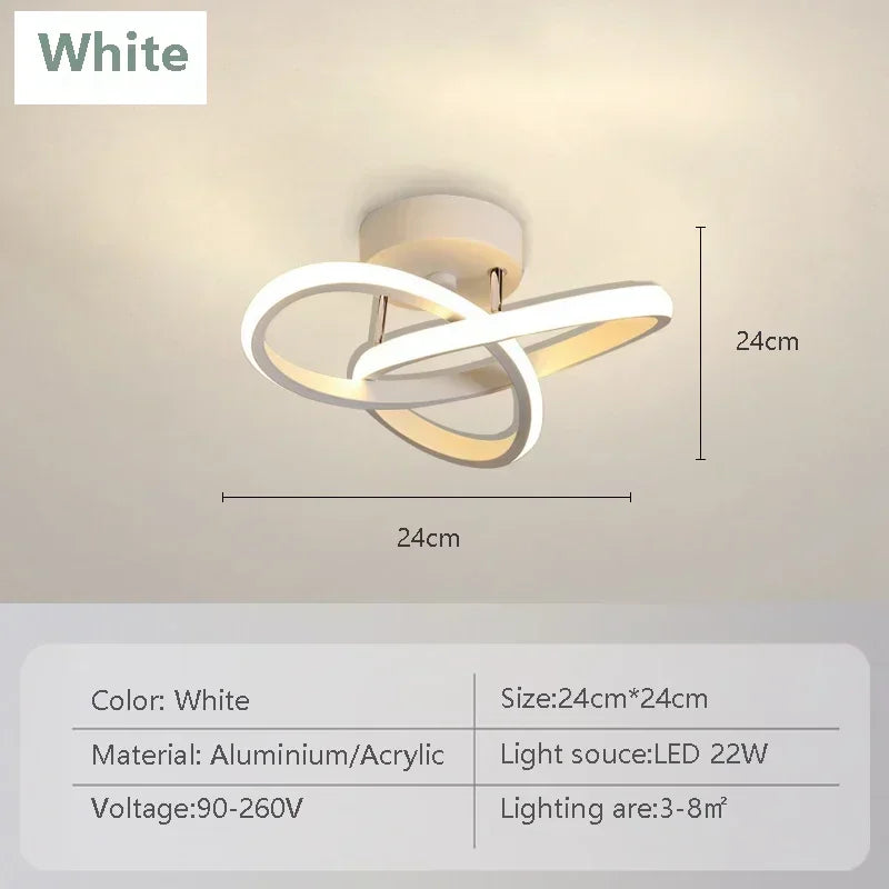 Lámpara de techo LED moderna - Lámpara de techo de montaje superficial para pasillo, cocina y dormitorio