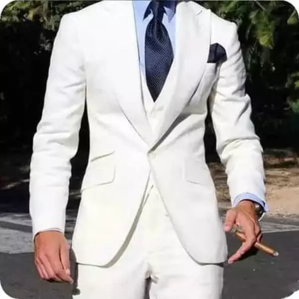 Elegant men's suit in charcoal gray color