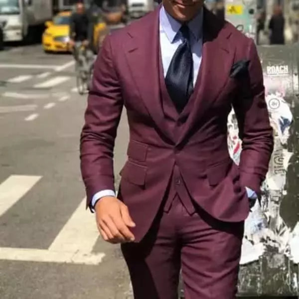 Detail of the vest from the elegant men's suit