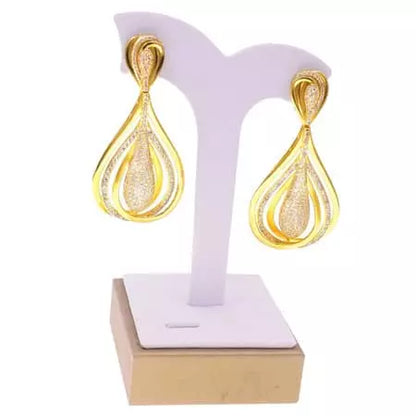 Women's gold and diamond earrings