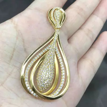 Women's gold and diamond earrings