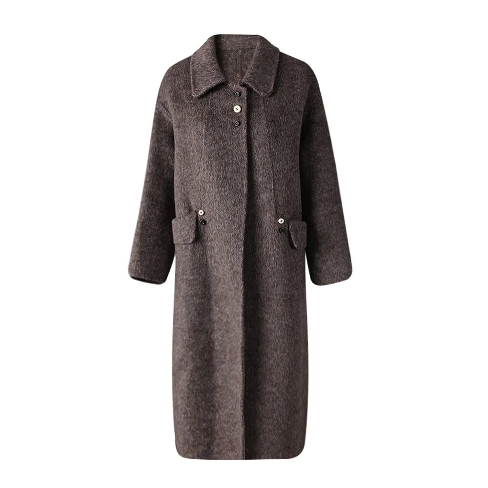 Cappotto lungo invernale da donna NordicElegance™ - Stile europeo