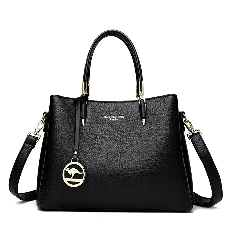 Luxury Women's PU Leather Crossbody Shoulder Bag – Designer Waterproof Tote Messenger Purse