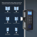 Smart Fingerprint Glass Door Lock with RFID Card & Password Access