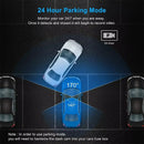 4K 3 Channel Dash Cam Front Rear Inside WiFi GPS Night Vision