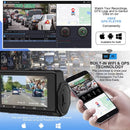 4K 3 Channel Dash Cam Front Rear Inside WiFi GPS Night Vision