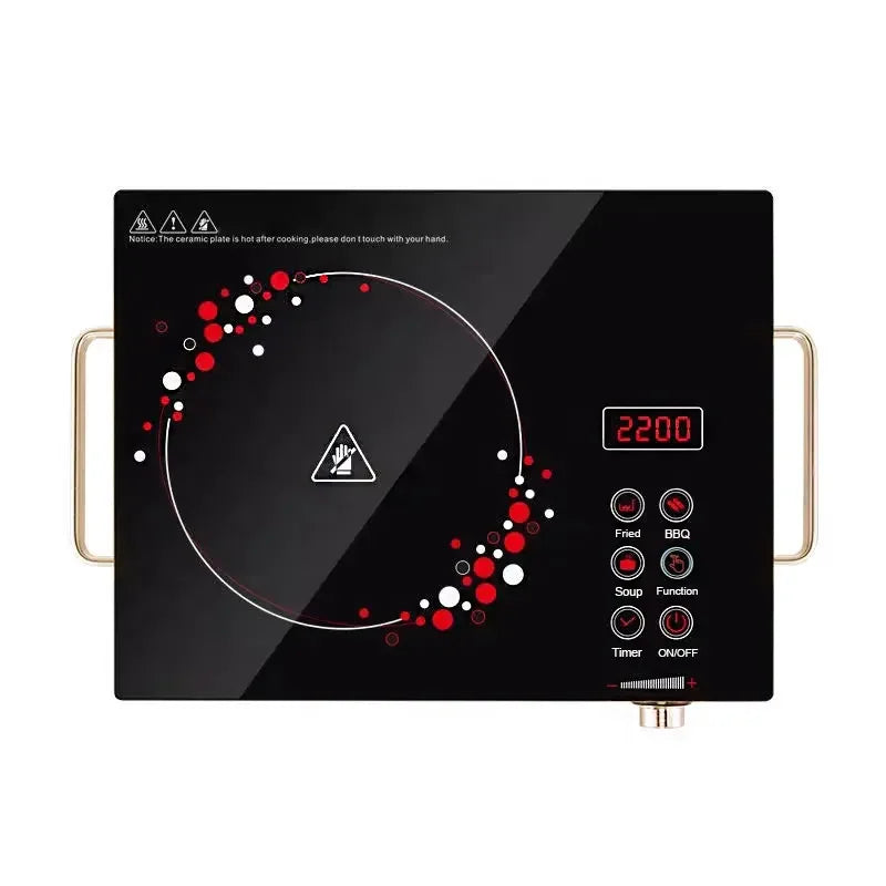Infrared Electric Cooktop Single Burner – 2000W Portable Ceramic Hot Plate with Touch Control