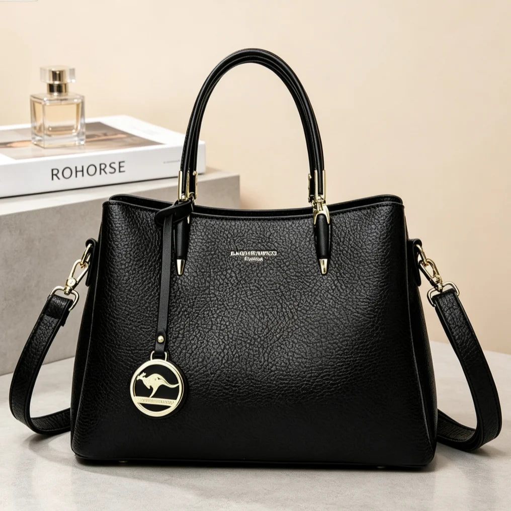 Luxury Women's PU Leather Crossbody Shoulder Bag – Designer Waterproof Tote Messenger Purse