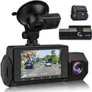 4K 3 Channel Dash Cam Front Rear Inside WiFi GPS Night Vision