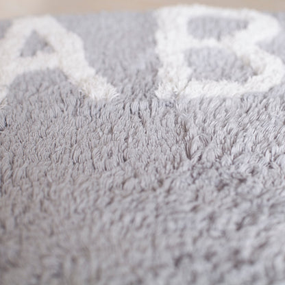 Gray Pink Soft Cotton Round Rug - Automation and Energy
