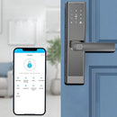 Smart WiFi Fingerprint Door Lock with TTLock App – Keyless Entry Biometric Digital Door Handle with Password & Card Access