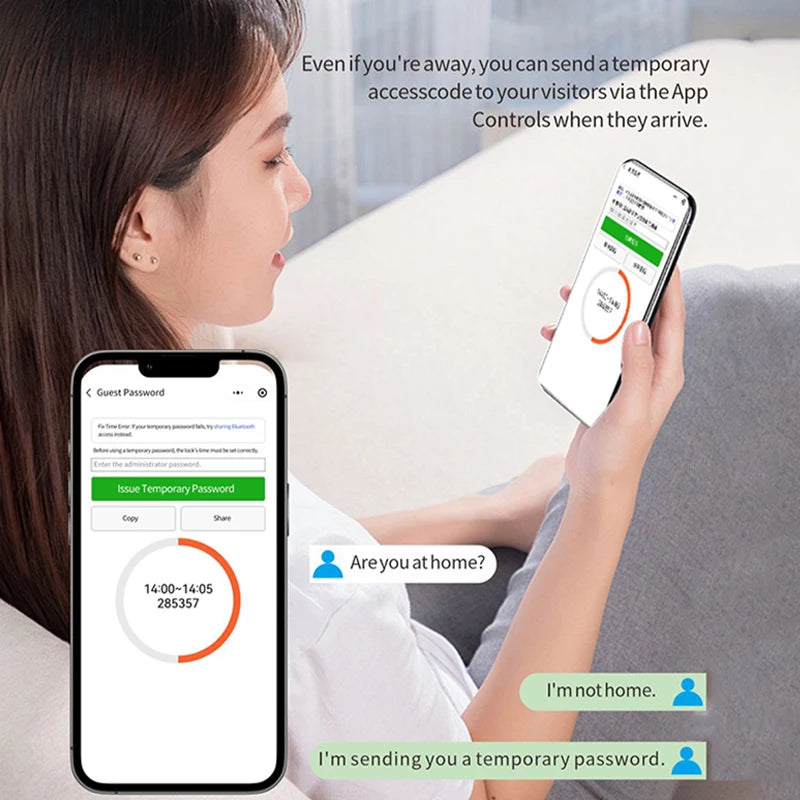 Smart Fingerprint Glass Door Lock with RFID Card & Password Access