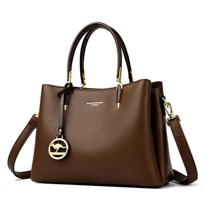 Luxury Women's PU Leather Crossbody Shoulder Bag – Designer Waterproof Tote Messenger Purse
