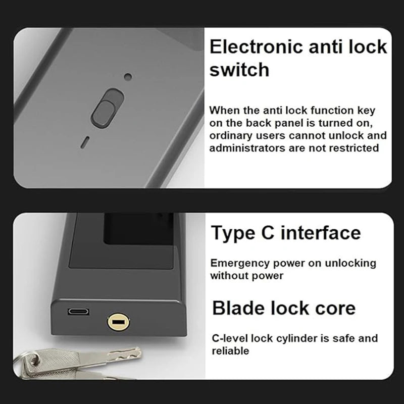 Cerradura de puerta inteligente WiFi con huella dactilar y aplicación TTLock