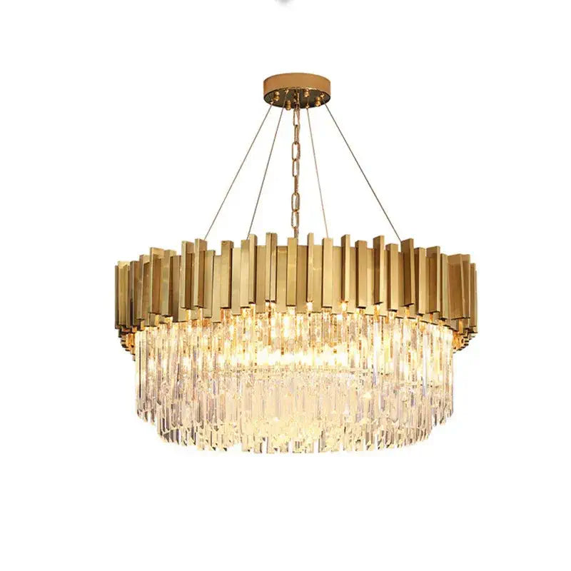 Lampadario di cristallo rotondo 