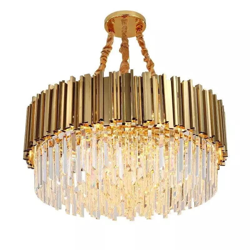 Lampadario di cristallo rotondo 