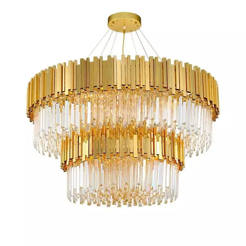 Lampadario di cristallo rotondo 