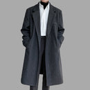 Men’s Long Casual Wool Coat – Elegant Winter Jacket