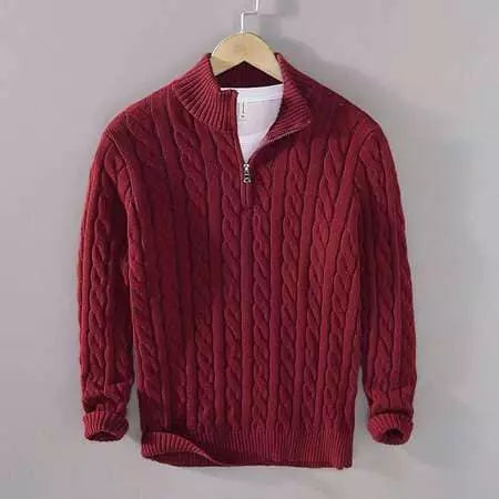 Maglione lavorato a maglia a collo alto