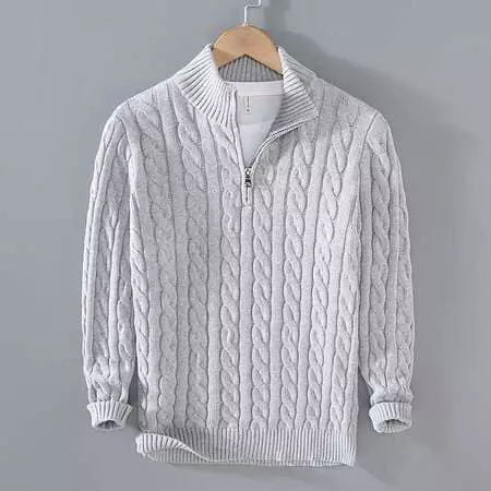Maglione lavorato a maglia a collo alto