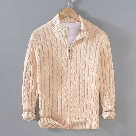 Maglione lavorato a maglia a collo alto
