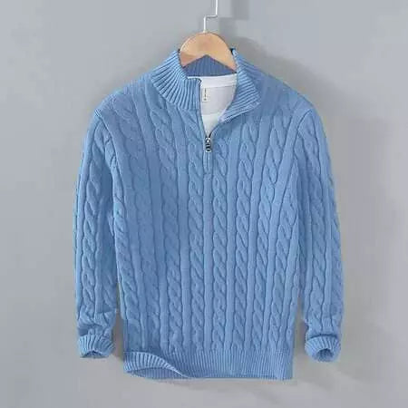 Maglione lavorato a maglia a collo alto