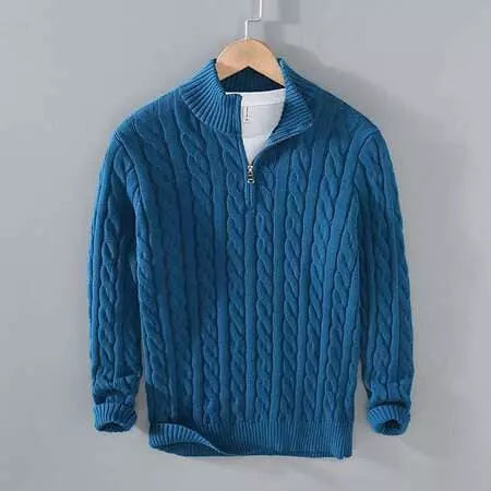 Maglione lavorato a maglia a collo alto