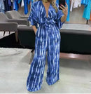 Chic Elegance V-Neck Belted Jumpsuit - Automation and Energy
