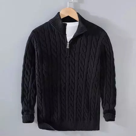 Maglione lavorato a maglia a collo alto