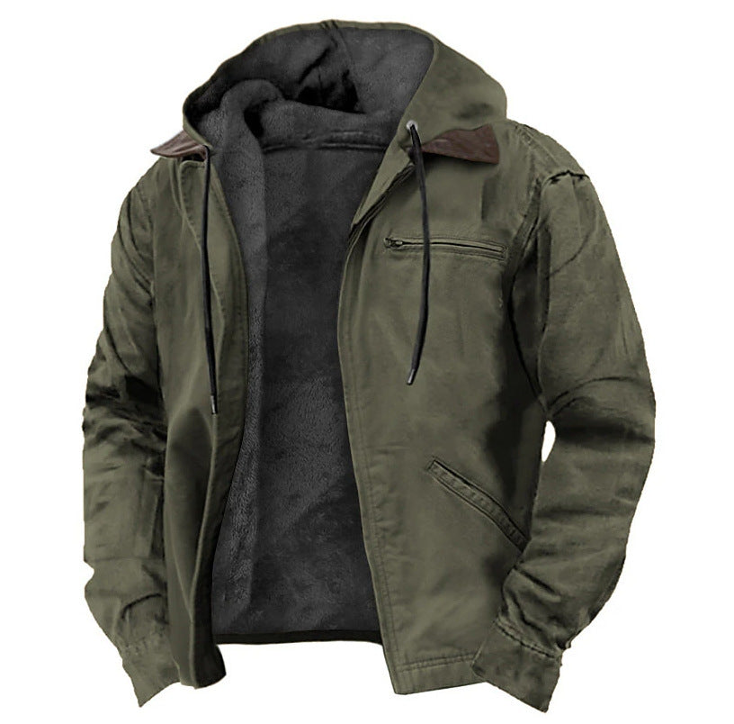Cotton jacket with hood