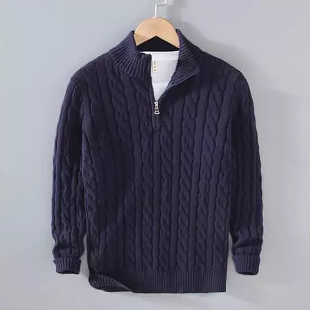 Maglione lavorato a maglia a collo alto