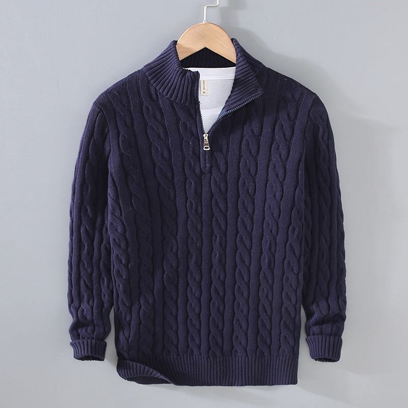 Half-Turtleneck Knitted Sweater - Automation and Energy