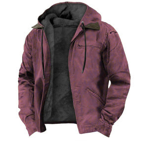 Cotton jacket with hood