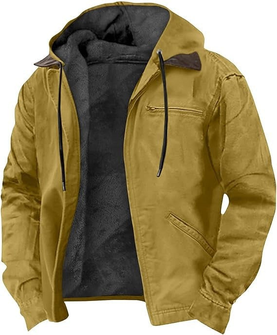Cotton jacket with hood
