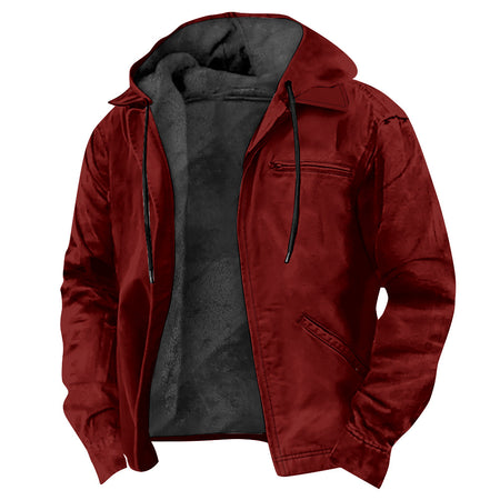 Cotton jacket with hood