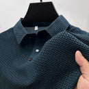 Shirt Men's Collar Polo Elasticity silk casual