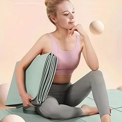 Esterilla de yoga plegable de TPE ecológica FlexFold™: esterilla de fitness antideslizante para viajes