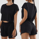Women’s 2 Piece Workout Set Quick Dry Running Top and Shorts