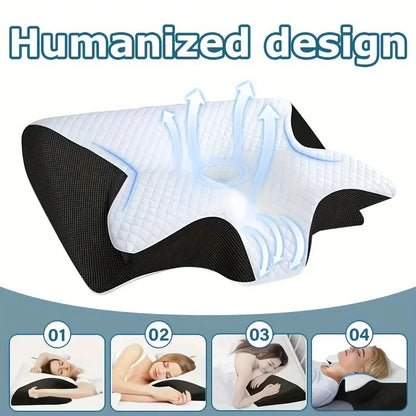 Ergonomic Cervical Memory Foam Pillow – Orthopedic Neck Pain Relief Support