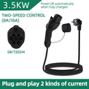 Cargador portátil para vehículos eléctricos de 3,5 kW – Cable de carga para vehículos eléctricos de 16 A con enchufe europeo