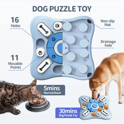 SmartPaws™ Interactive Dog cat Puzzle Slow Feeder Bowl