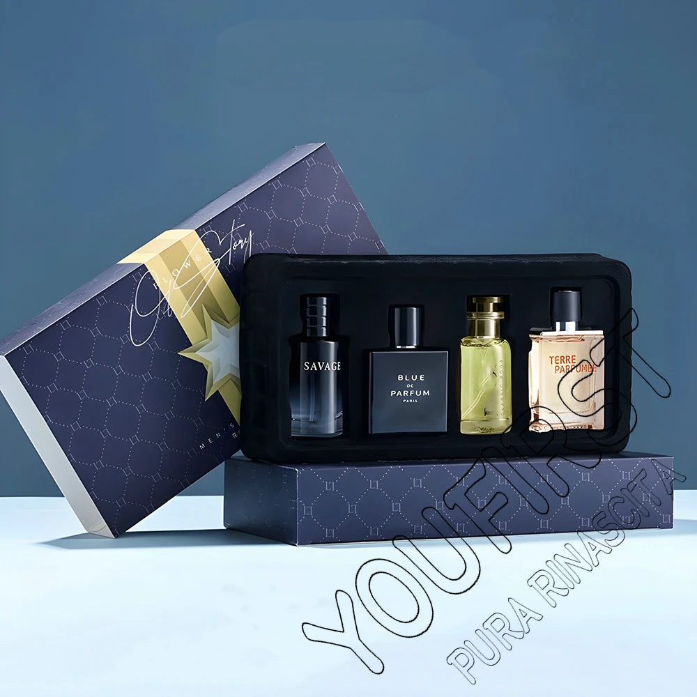 Luxury Men’s Cologne Gift Set – 4PCS Long Lasting Floral Fruity Eau De Parfum Collection