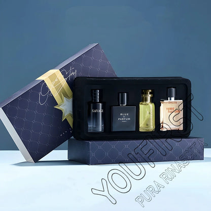 Luxury Men’s Cologne Gift Set – 4PCS Long Lasting Floral Fruity Eau De Parfum Collection
