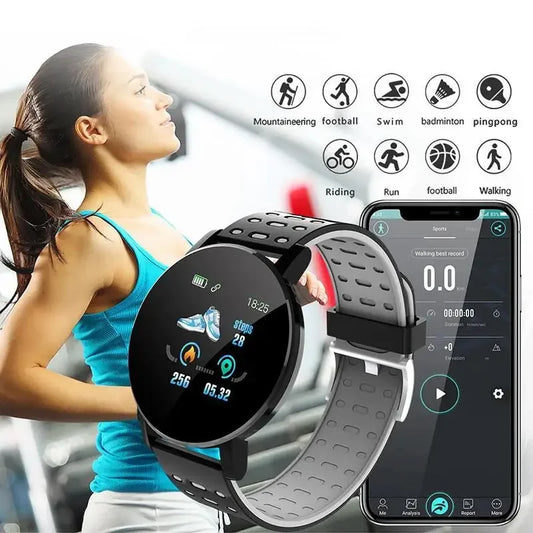 Smart Fitness Tracker Watch with Heart Rate & Blood Oxygen Monitor – Waterproof Activity Tracker Smartband for Kids & Adults