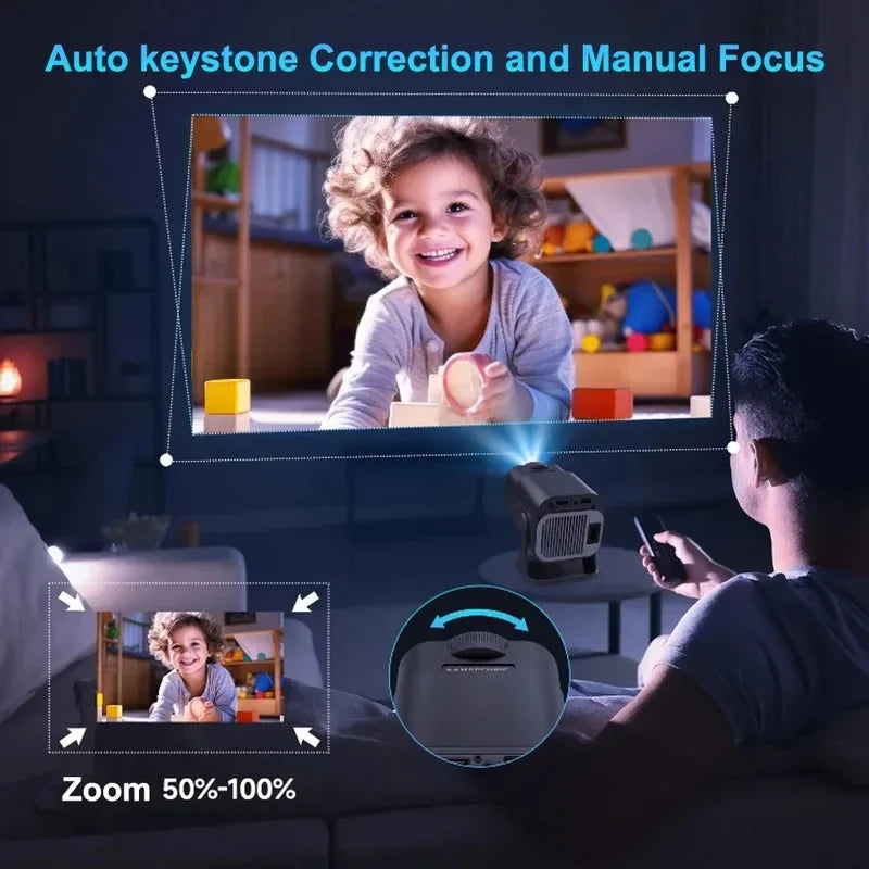 HY320 Mini Smart Projector 4K Support Android 11 WiFi 6 BT 5.0