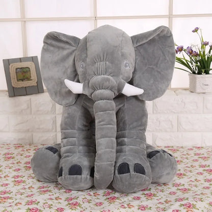 SnuggleEle™ Baby Elephant Plush Pillow – Soft Sleeping Comfort Toy