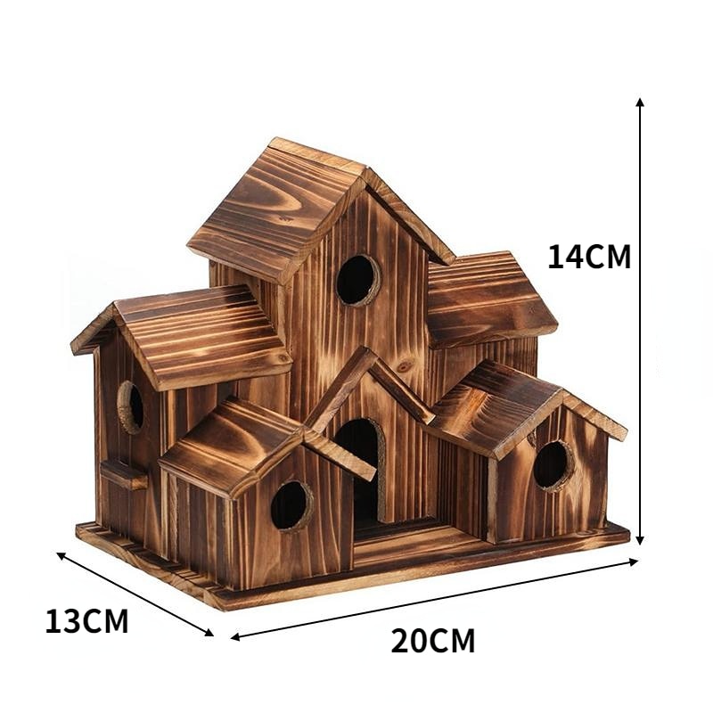 Handmade Wooden Creative Bird House Garden Decoration - Automation and Energy