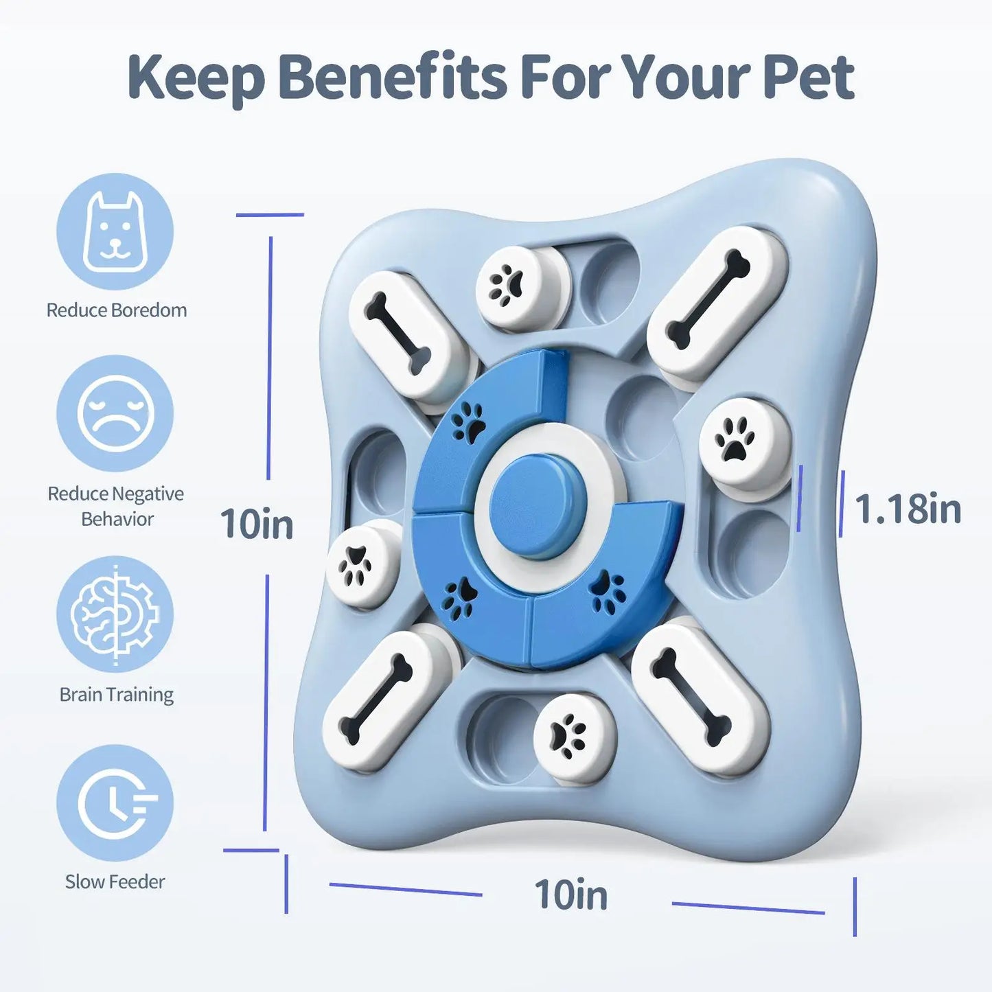 SmartPaws™ Interactive Dog cat Puzzle Slow Feeder Bowl