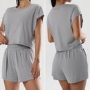 Women’s 2 Piece Workout Set Quick Dry Running Top and Shorts
